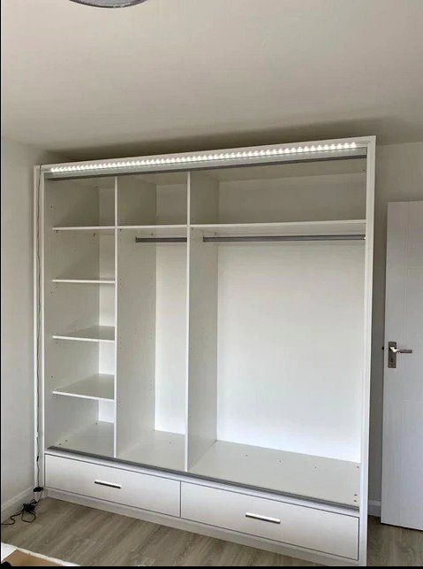 205 cm Florence Modern Full Mirror sliding door wardrobe