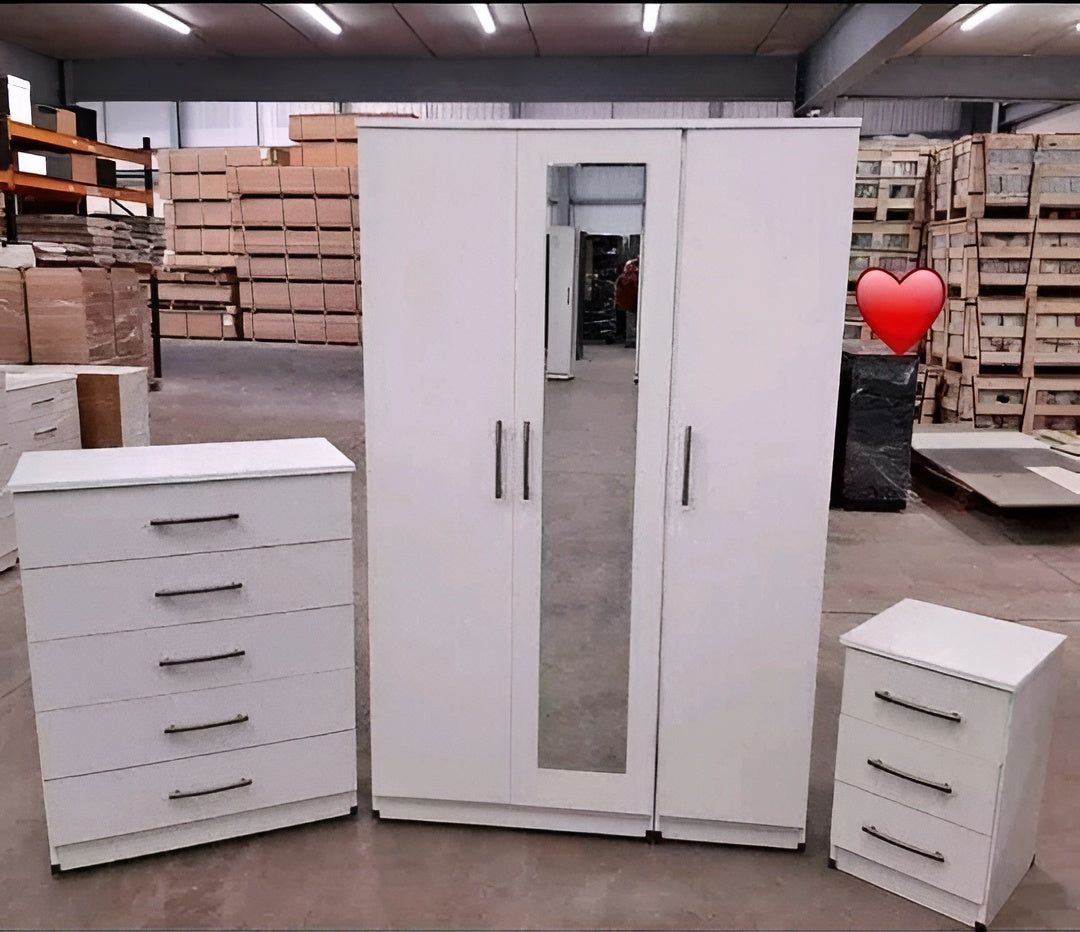 Premium Three Door Wardrobe Set – UkFurnitureMart