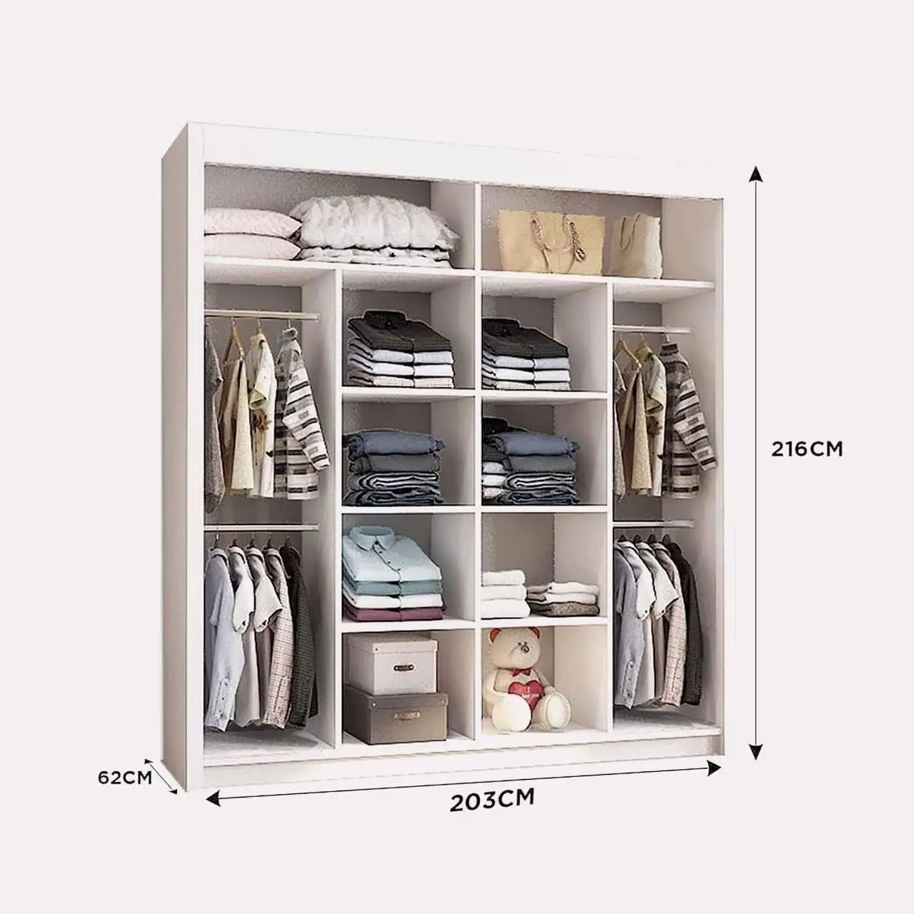 OSLO WARDROBE 150cm/180cm/203/250cm