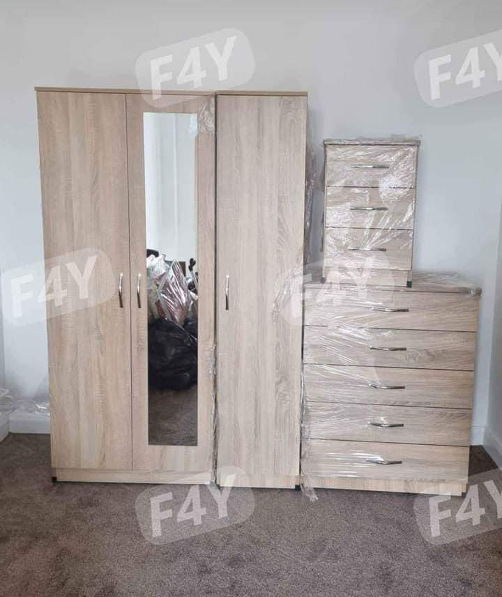 Premium Three Door Wardrobe Set – UkFurnitureMart
