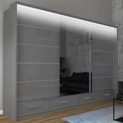 FLORENCE 256CM GLOSSY WARDROBE