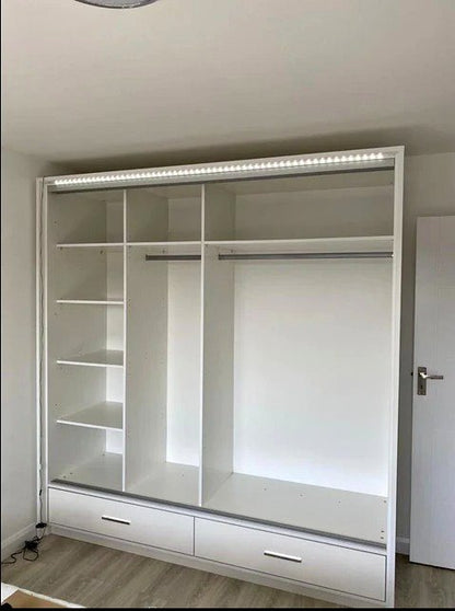 205 cm Florence Modern  Full Mirror sliding door wardrobe