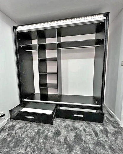 205 cm Florence Modern  Full Mirror sliding door wardrobe