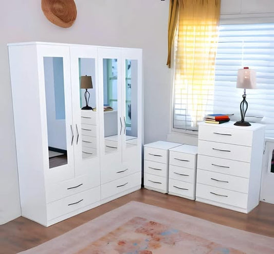 Premium Four Door Wardrobe Set – UkFurnitureMart