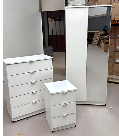Two Door Full Mirror Wardrobe – Complete Bedroom Set