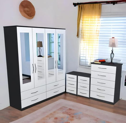 Premium Four Door Wardrobe Set – UkFurnitureMart