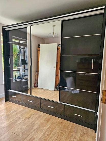 FLORENCE 256CM GLOSSY WARDROBE