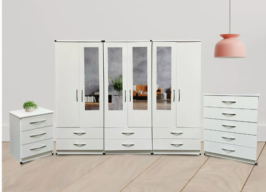 Premium Six Door Wardrobe Set – UkFurnitureMart