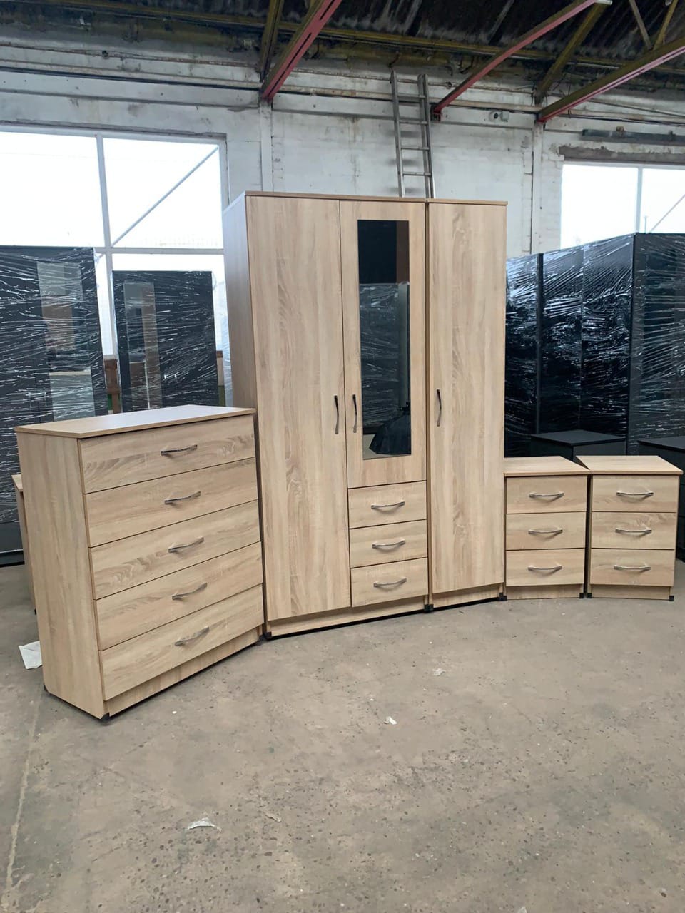 Premium Three Door Wardrobe Set – UkFurnitureMart