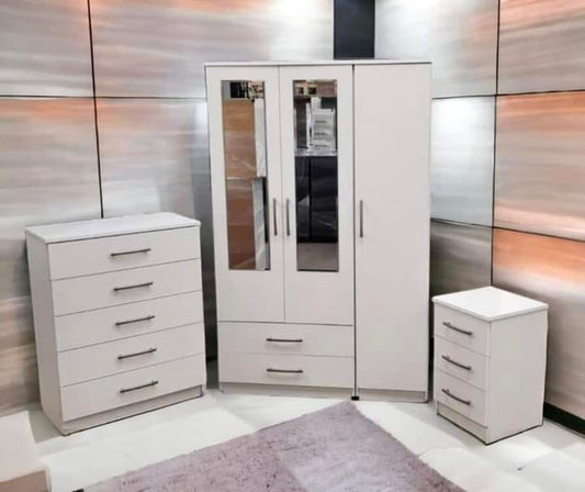 Premium Three Door Wardrobe Set – UkFurnitureMart