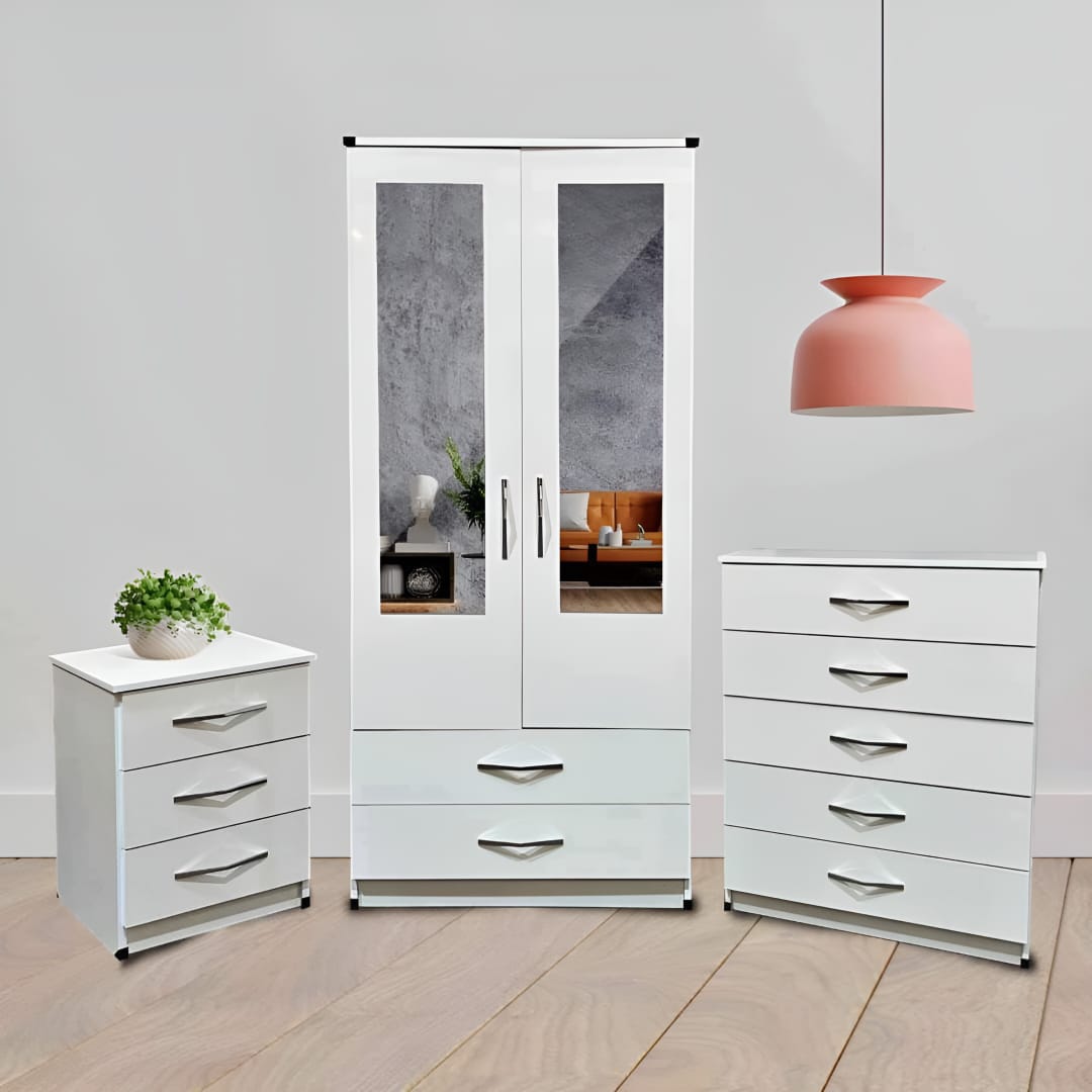 Premium Two Door Wardrobe Set – UkFurnitureMart