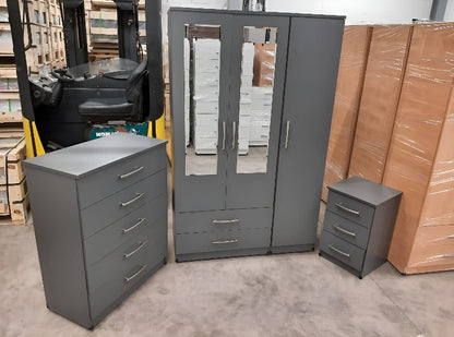 Premium Three Door Wardrobe Set – UkFurnitureMart