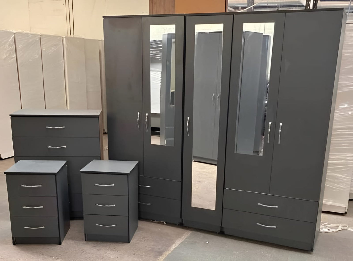 Premium Five Door Wardrobe Set – UkFurnitureMart