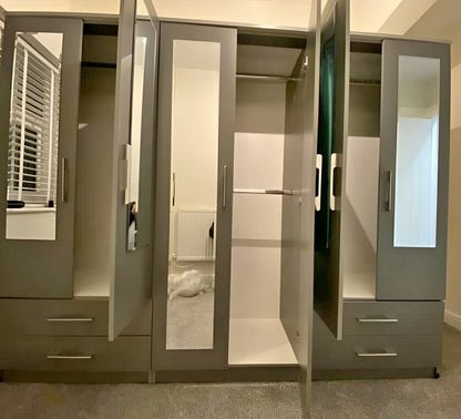 Premium Six Door Wardrobe Set – UkFurnitureMart