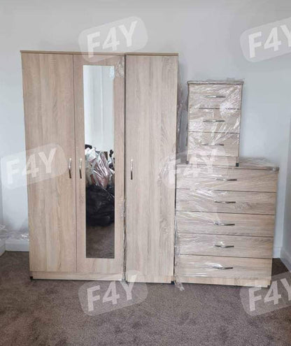Premium Three Door Wardrobe Set – UkFurnitureMart